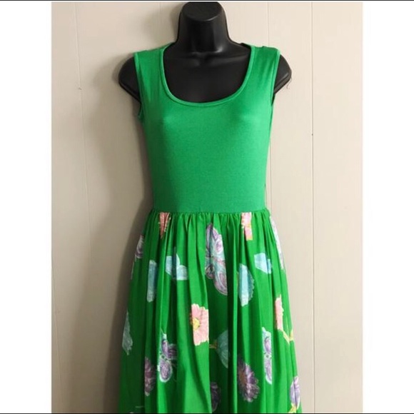 COPY - Vintage Green Floral Maxi Dress - Picture 3 of 7